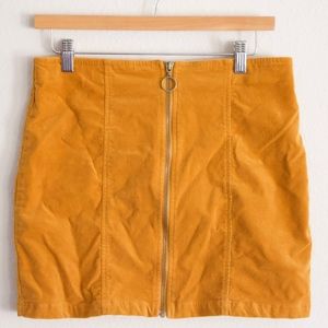 Mustard Mini Skirt